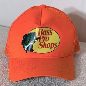5/$25 Bass Pro Shops Orange Mesh Back Snap Back  Trucker Hat